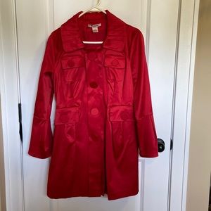 Stylish red satin jacket